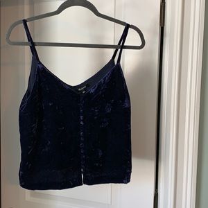 Madewell velvet tank top